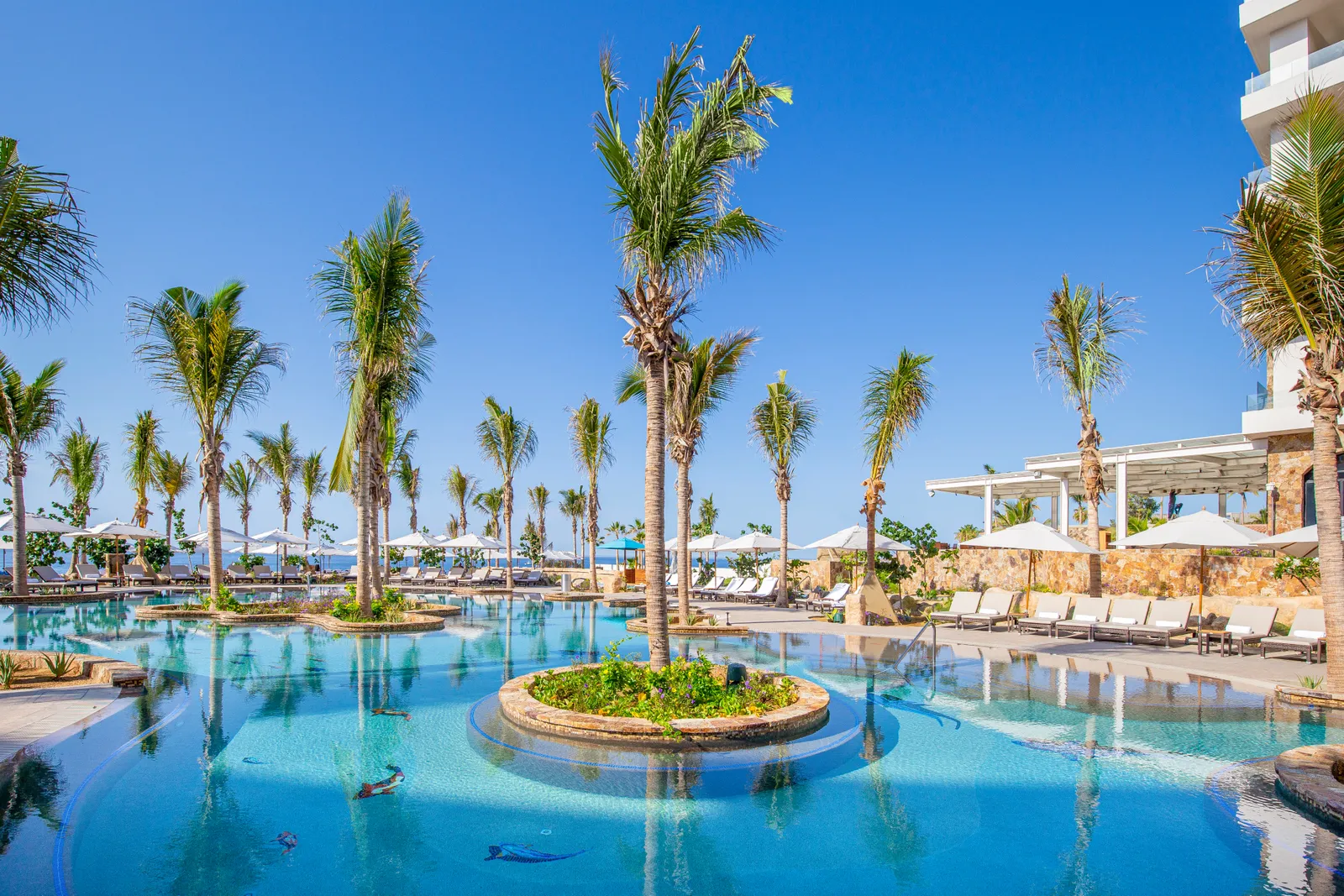 Resort pool and lazy river at Villa La Valencia