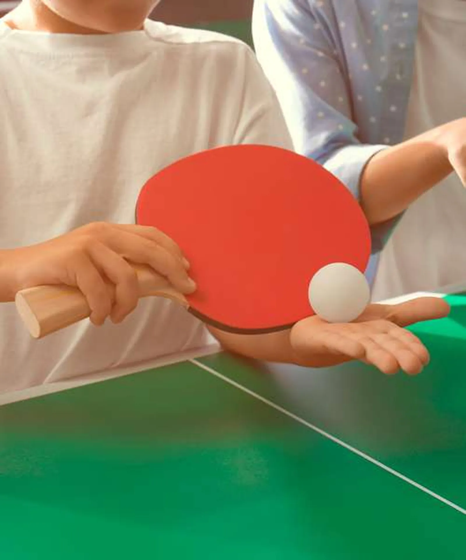 Guests playing ping pong